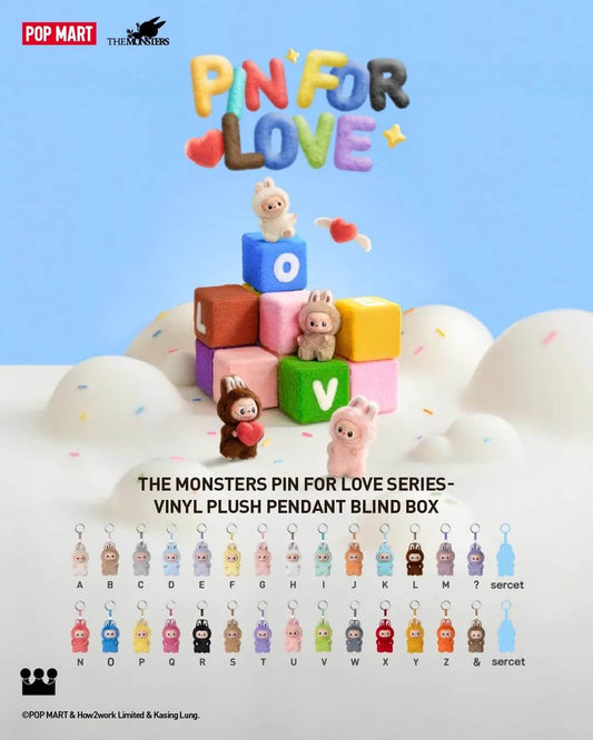Labubu Pin For Love - Porte-clé Pop Mart 2025 Blind Box