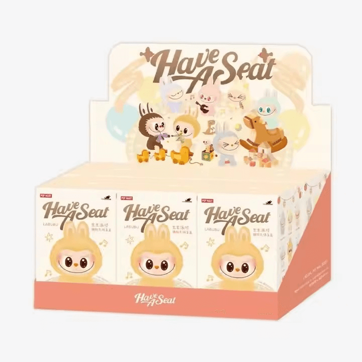 Découvrez le coffret complet Labubu Have a Seat : collection officielle Pop Mart, figurines assises, édition ultra-limitée avec possibilité de figurine secrète.
