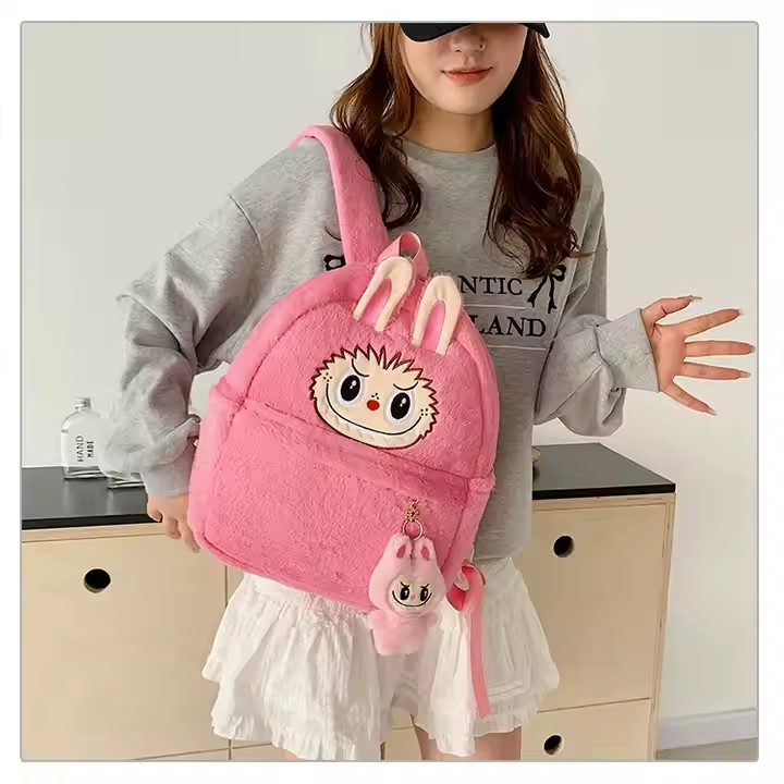 Sac à dos peluche Labubu – Mignon, doux et pratique pour enfants