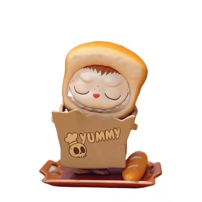 Labubu déguisé en gâteau sucré, figurine collector de la série Yummy Pop Mart