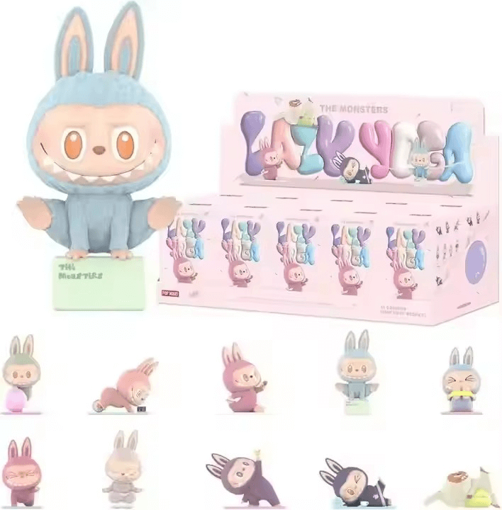 Figurine Labubu en position Lazy Yoga – édition Pop Mart relax et collector