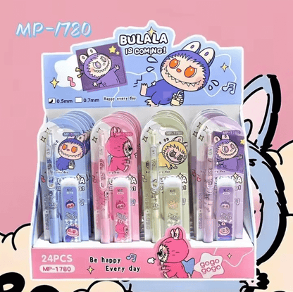 Découvrez le set critérium et gomme Labubu : design Pop Mart officiel, écriture confortable, gomme assortie, parfait pour la rentrée. Édition limitée – Stock disponible !
