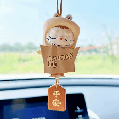 Figurine Labubu Yummy avec dessert gourmand, style kawaii Pop Mart, série sucrée et colorée à collectionner