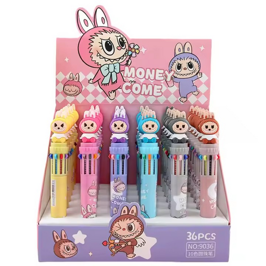 Craquez pour le stylo multicouleur Labubu : design Pop Mart officiel, plusieurs encres, fun et pratique pour la rentrée. Édition limitée, stock réduit !