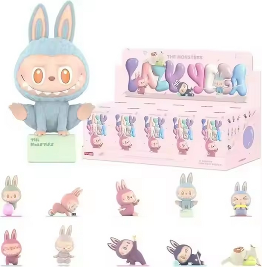 Figurine Labubu en position Lazy Yoga – édition Pop Mart relax et collector